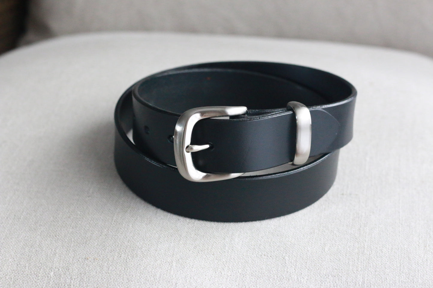 Classic Black Leather Belt
